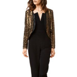 Hunter Bell Sequin Geometric Gold Jacket